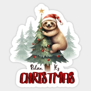 Merry Slothmas Sticker